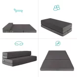 Portable, foldable mattress in a bag, 100*190*10 cm