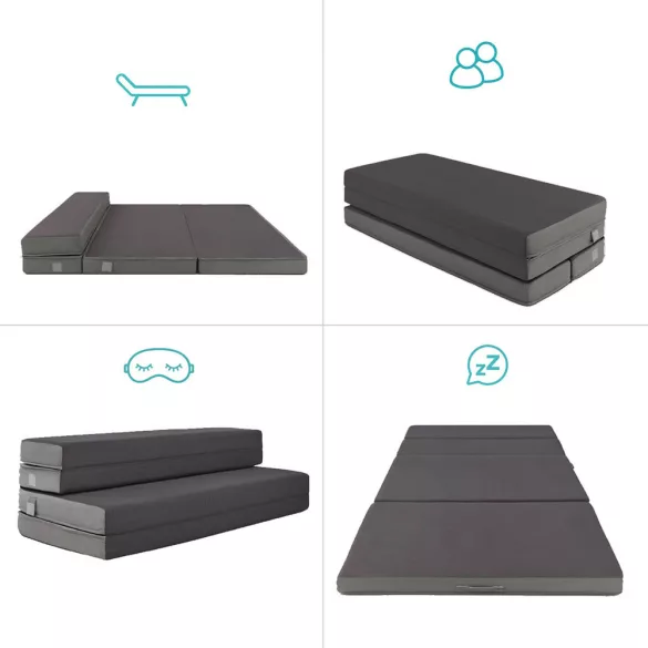 Portable, foldable mattress in a bag, 100*190*10 cm