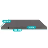 Portable, foldable mattress in a bag, 100*190*10 cm