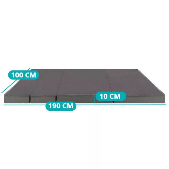 Portable, foldable mattress in a bag, 100*190*10 cm