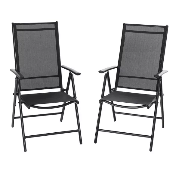 Folding Aluminum Garden Chair, 2pcs