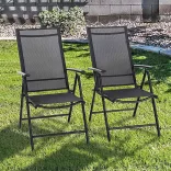 Folding Aluminum Garden Chair, 2pcs