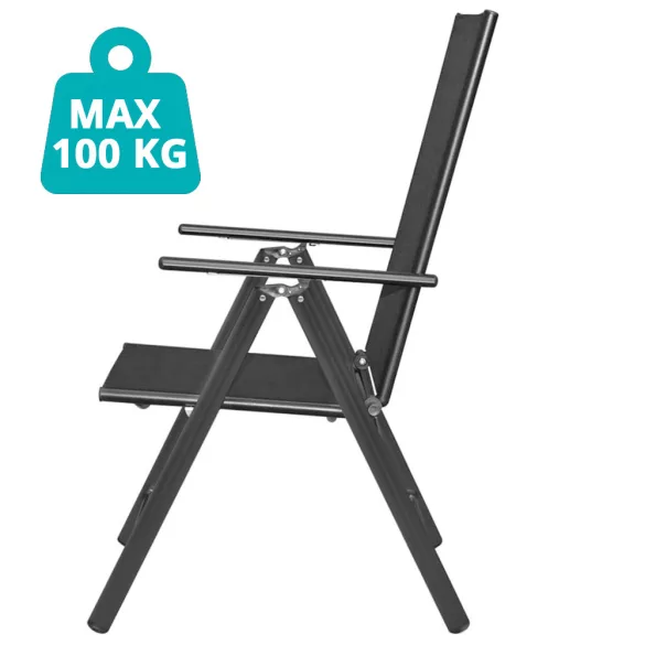 Folding Aluminum Garden Chair, 2pcs