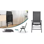 Folding Aluminum Garden Chair, 2pcs