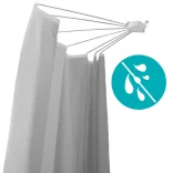 Umbrella-shaped shower curtain holder