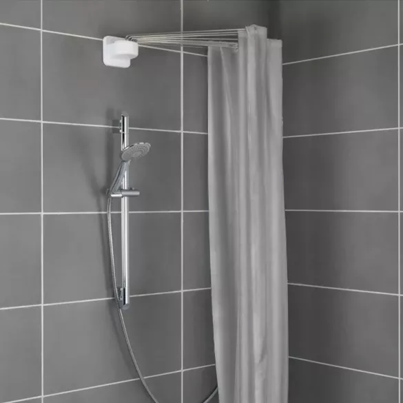 Umbrella-shaped shower curtain holder