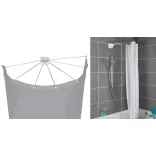 Umbrella-shaped shower curtain holder