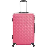 Travel Suitcase Set with Cosmetic Bag, Available in Multiple Colors - Peach