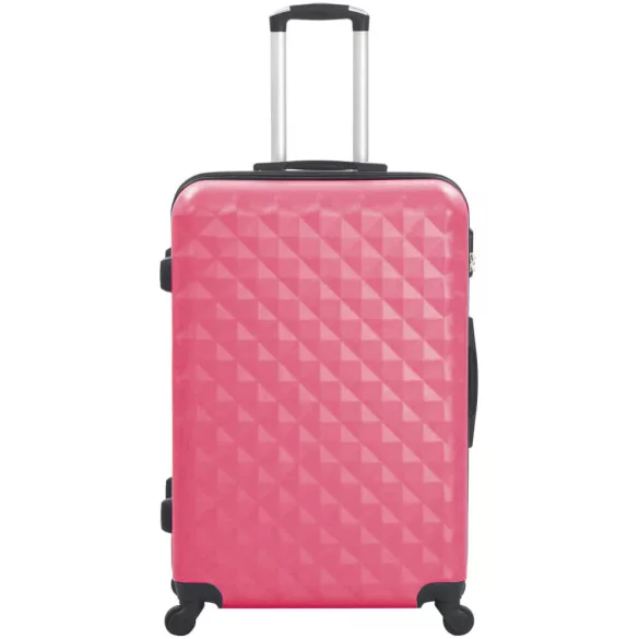 Travel Suitcase Set with Cosmetic Bag, Available in Multiple Colors - Peach