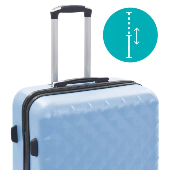 Travel Suitcase Set with Cosmetic Bag, Available in Multiple Colors - Steel Blue