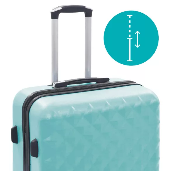 Travel Suitcase Set with Cosmetic Bag, Available in Multiple Colors - Mint Green