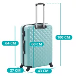 Travel Suitcase Set with Cosmetic Bag, Available in Multiple Colors - Mint Green