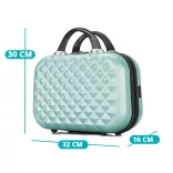 Travel Suitcase Set with Cosmetic Bag, Available in Multiple Colors - Mint Green