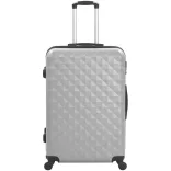 Travel suitcase set with cosmetic bag, available in multiple colors - gray