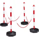 Traffic Post Set with Chain - 4 pcs
