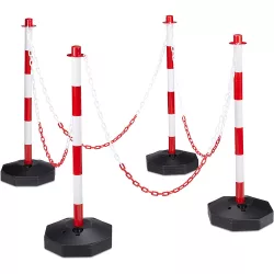 Traffic Post Set with Chain - 4 pcs