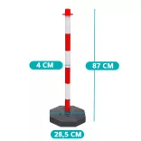 Traffic Post Set with Chain - 4 pcs
