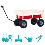 Metal Garden Hand Cart in 2 Types - 150 kg Load Capacity