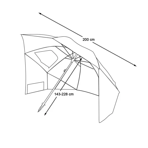 Beach Umbrella 223 cm