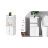 Small Bathroom Cabinet, White