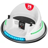Electric Kids Bumper Car 6V, Battery + Remote Control, White