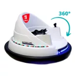 Electric Kids Bumper Car 6V, Battery + Remote Control, White