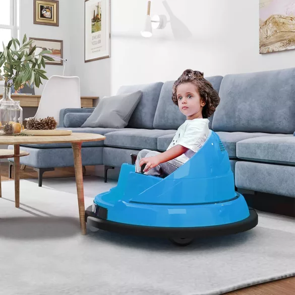 Electric Kids Bumper Car 6V, with Battery, Remote Control, Blue