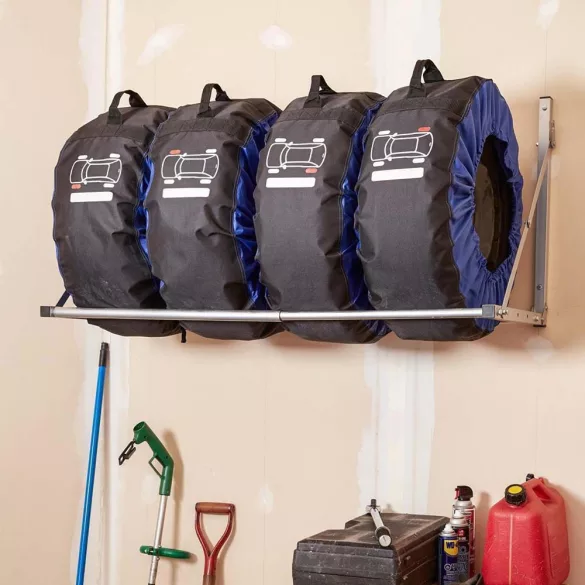 Wall-Mounted Tire Rack