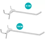 Metal Wall Tool Holder Panel with Hooks and Storage