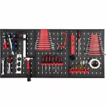 Metal Wall Tool Holder Panel with Hooks and Storage