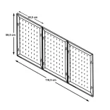 Metal Wall Tool Holder Panel with Hooks and Storage