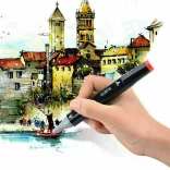 168-piece dual-tip marker set in a gift handbag
