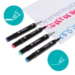 168-piece dual-tip marker set in a gift handbag