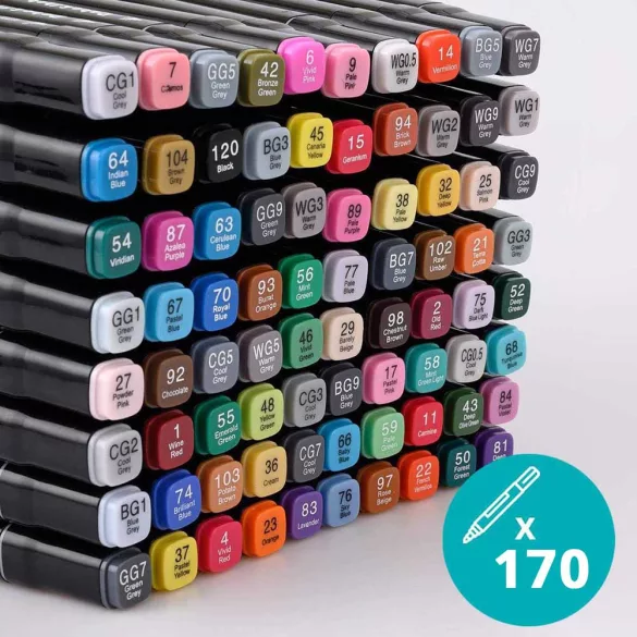 170-piece dual-tip marker set in a paintable wooden box