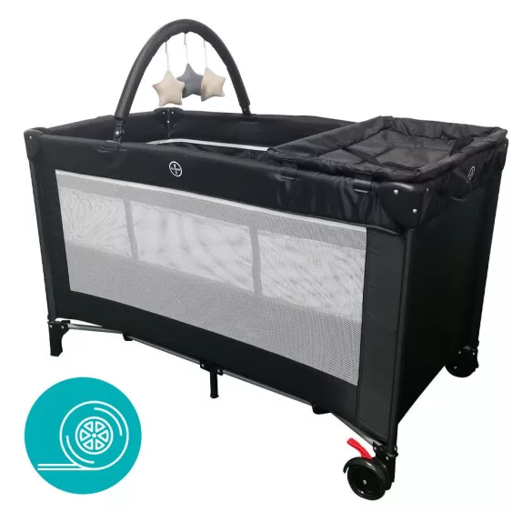Travel Bed with Changing Mat and Play Arch