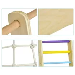 Wooden Climbing Frame with Slide and Chalkboard