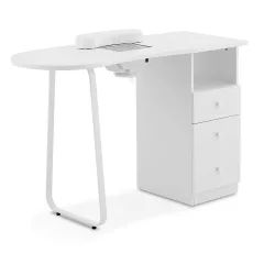 Manicure table with built-in extractor and 3 drawers