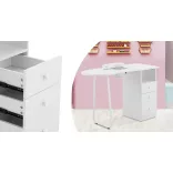 Manicure table with built-in extractor and 3 drawers
