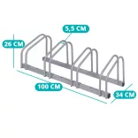 Outdoor Bike Rack for 4 Bicycles