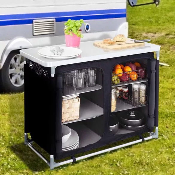 Portable Shelf Storage for Camping