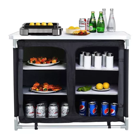 Portable Shelf Storage for Camping