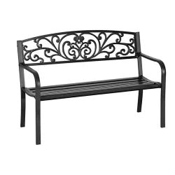 Garden bench, multiple types - leaf design