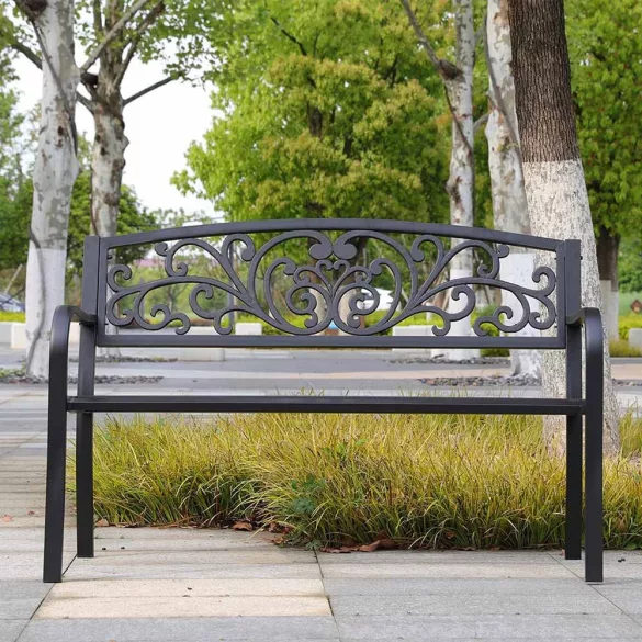 Garden bench, multiple types - leaf design