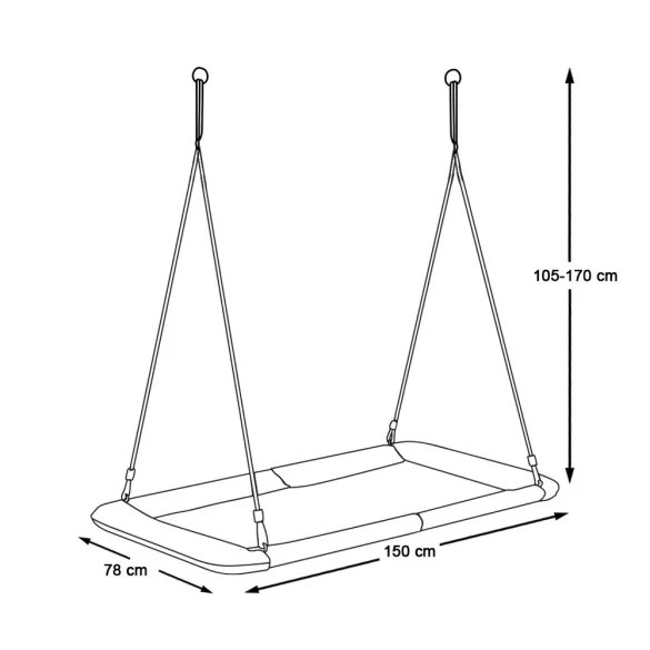 Hanging Nest Swing 150*80cm, Colorful