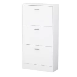 3-Piece Shoe Cabinet in White
