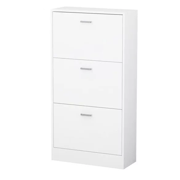 3-Piece Shoe Cabinet in White