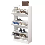 3-Piece Shoe Cabinet in White