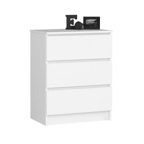 3 Drawer Chest White 60*77*40 cm