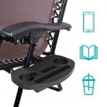 Zero Gravity Chair with Canopy and Cup Holder 2 pcs, Multiple Colors - Brown