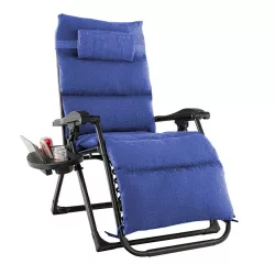 Padded Zero Gravity Chair, Multiple Colors - Blue